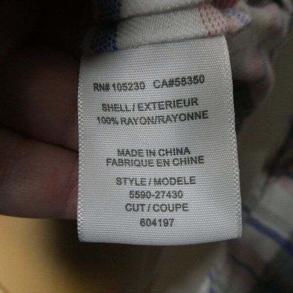 Soft Joie Annabella Button Down Plaid Shirt Top Blouse Long Tab Sleeve XS - Picture 9 of 11